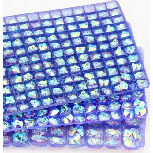 20pcs/pack Crystal Butterfly Charms AB Color glass beads crystal beads gems for Jewelry making Necklaces Earrings Top quality