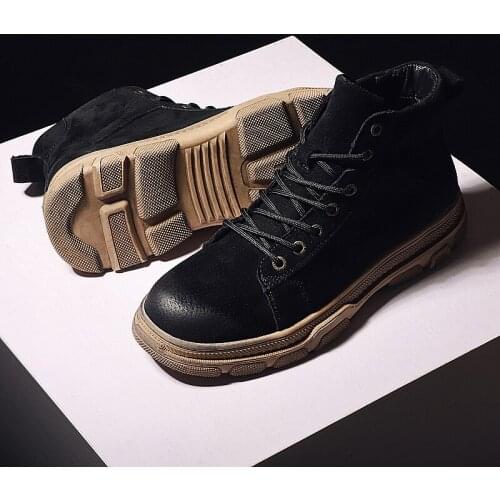 2020 sneaker breathable fashion men man leather boots casual sports sport black male shoe Sneaker leisure sneakers sale shoes