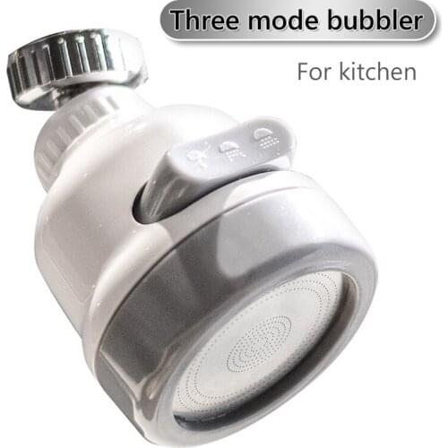 2020 New Kitchen Sink Faucet Tap Water Saving Swivel Aerator Adjustable Rotation Three Modes No Dead Ends Clean Booster Aerator
