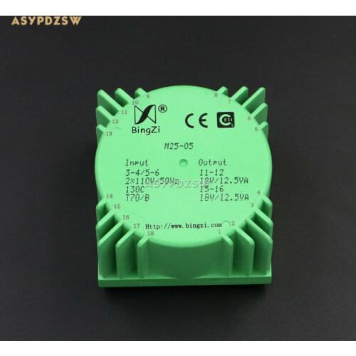 25VA Green Square 25W Sealed toroidal transformers M25-05 Output voltage AC dual 18V(2*18V)
