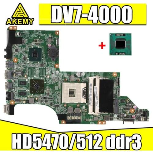 AKemy laptop motherboard for hp pavilion DV7T DV7-4000 609787-001 hm55 ATI ATI HD5470/512 ddr3 DA0LX6MB6H1 DA0LX6MB6F2