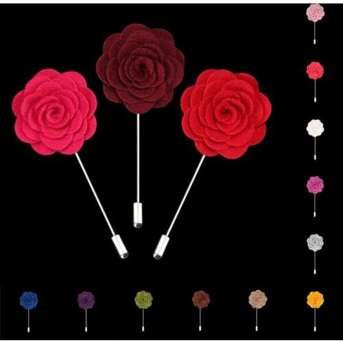 Fabric Lapel Pin Handmade Mixed Fabric Men Women Suit Needle Brooch Fashion Multifuctional Broche Pin Suits Accessories