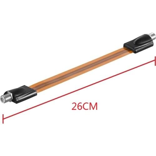 Extrem slim Flat RG6 Coaxial Cable Female F Connector Fits Under Doors Windows 26cm long