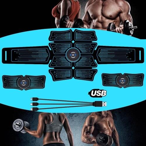 Rechargeable EMS Abdominal Electromagnetic Stimulation Of Muscles Trainer ABS Gym Abdomen Muscular Exercise Fitness Equipment