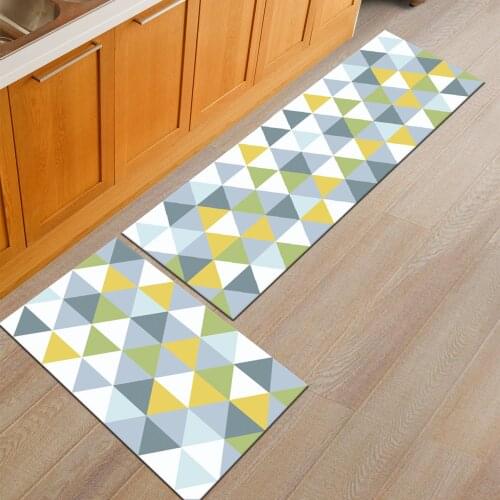 European Kitchen Carpet Anti-slip Area Rugs Living Room Balcony Bathroom Hallway Water Absorption Carpets Entrance Doormat