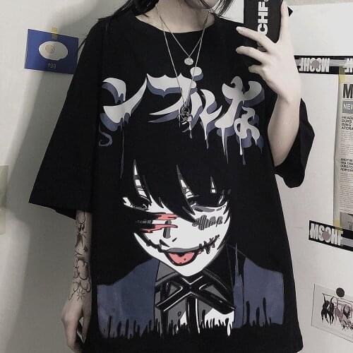 Anime Kakegurui T-Shirt Jabami Yumeko Dark Style Women Long Sleeve Men Tees