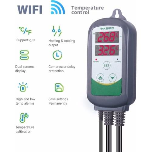 Inkbird ITC-308 WIFI Digital Convenient Temperature Controller Outlet Thermostat Home Appliances with EU/US/AU/UK Smart Socket