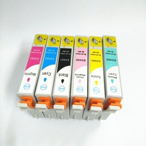 Vilaxh T0481 Ink Cartridge For Epson Stylus Photo R200 R300 R340 R300 R300M R320 RX500 RX600 RX620 RX640 Printer T0481 - T0486