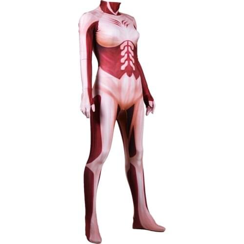 Cosplay Anime Attack on Titan Bodysuit Hero Bodybuilding Simulated Muscle Cosplay Costume Top Bodysuit Power Suit for Unisex