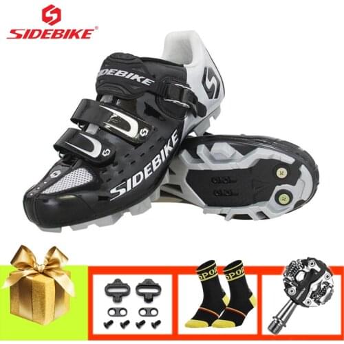 SIDEBIKE mountain bike shoes women pro cycling sneakers men SPD Pedals breathable self-locking non-slip riding outdoor mtb shoes