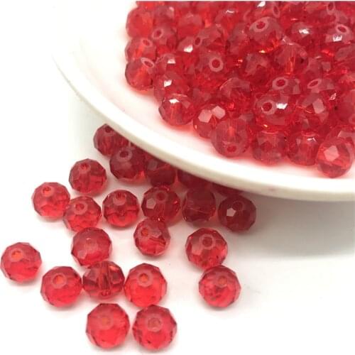 Wholesale 4*6mm/6*8mm Circular Austria faceted Crystal Glass Beads Loose Spacer Round Beads for Jewelry Making #01