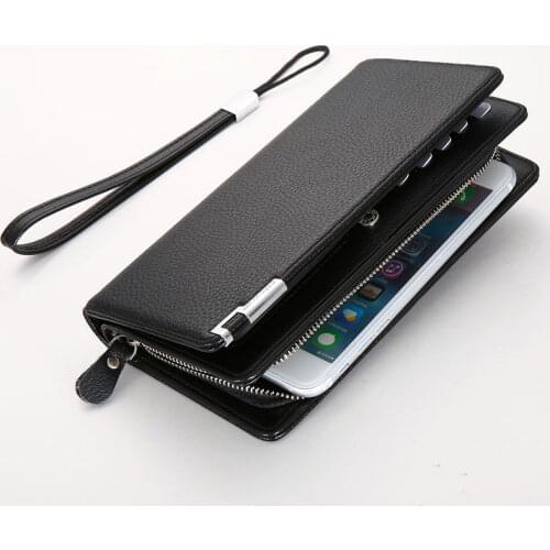 Mens Purse Wallet Card Holder PU Leather Clutch Bag Long Business Zipper Large Capacity Money Wallets for Male K114