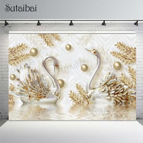 Swan Lake Wallpaper Wall Living Room Decoration Mural Photo Background Photography Backdrop High Quality Computer Print Vinyl