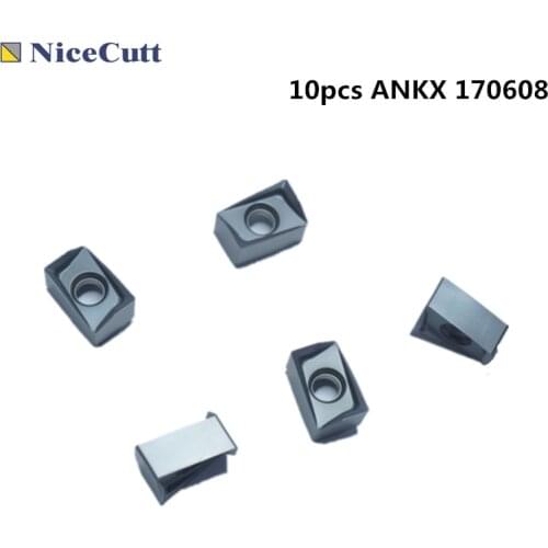 Nicecutt 10pcs ANKX 170608-H-A4230 CNC Milling Machine Cutter Face Mill Carbide Inserts Black FreeShipping