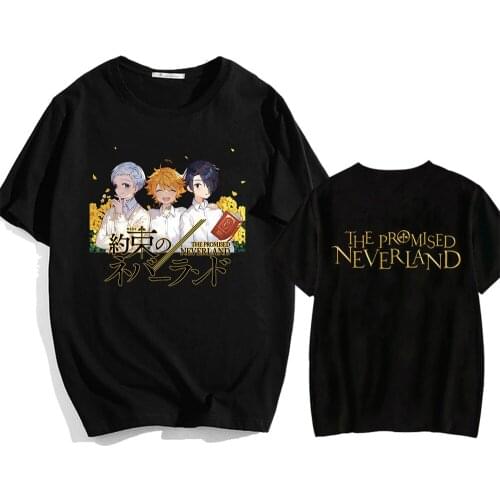 The Promised Neverland T Shirt Japanese Style Tees Classic Manga Printed Tops 2021 Summer Harajuku Casual Unisex Streetwear Male