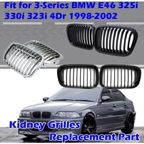 Front Kidney Grille Bumper Grill Fit For 3-Series BMW E46 325i 330i 323i 4Door 1998-2002,Car accessories Replacement Part