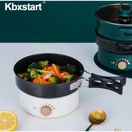 220V Portable Multi-function Folding Pot Travel Electric Cooking Pot Split Frying Pan kitchen multicooker Stainless Steel pots