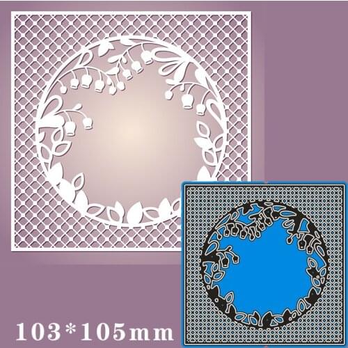 103*105mm FLOWER ROUND LACE CARD Metal Cutting Dies and Stamps Stencil for DIY Scrapbooking Photo Album Embossing Paper Card