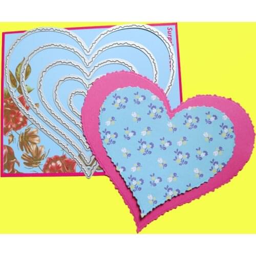 Cutting dies Torn edge Hearts Scrapbook Cardmaking DIY Craft Metal Stencil Surprise Creation dies