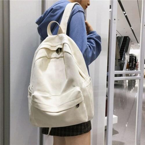 Student Female Cotton Canvas Backpack Kawaii Women Vintage School Bag Teenage Girl Backpacks Fashion Ladies Luxury Bag S2460