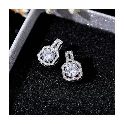 Punk Style Ladies Boho Zircon Square Earrings For Women Wedding Jewelry Statement Earrings Party Gift Pendientes