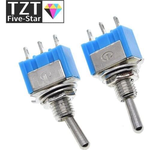 10Pcs DIY Toggle Switch ON-OFF-ON / ON-OFF 3Pin 3 Position Latching MTS-103 MTS-102 AC 125V/6A 250V/3A Power Button Switch Car