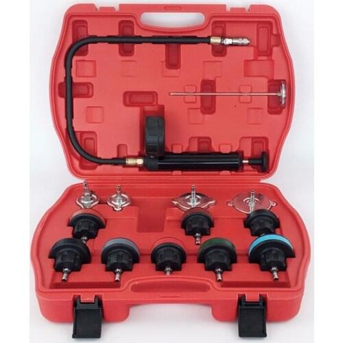 14 Pcs Car Water Tank Leak Detector Universal Radiator Pressure Tester Kit