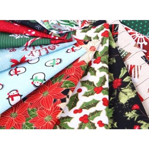 15*15cm 20PC Random Christmas Series Patchwork Cloth Material DIY Quilting Craft Garment Bag Doll Fabric Accessories