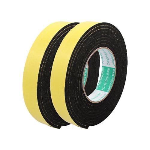 2Pcs 25mm Width 4mm Thickness EVA Single Side Sponge Foam Tape 3 Meters Length