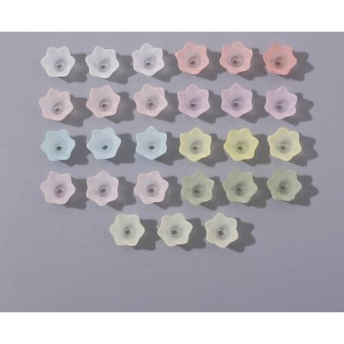 30pcs Acrylic Flower Beads Loose Bead Spacer for Jewelry Making Bracelet Diy Necklace Handmade Diy Earrings Supplies Accessories