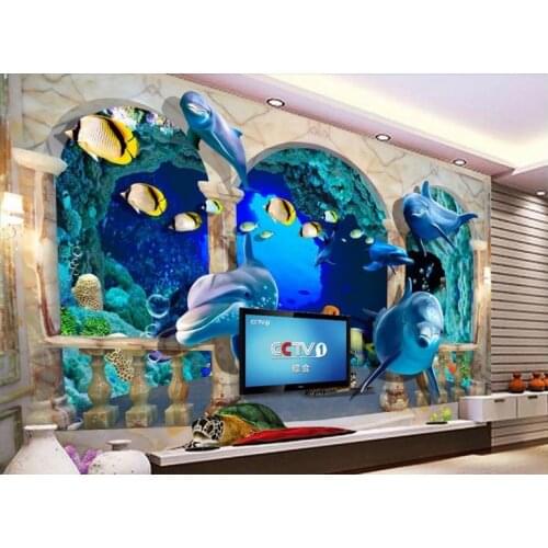 3D underwater world 3d wall murals wallpaper For living room bedroom hotel wallpaper roll size