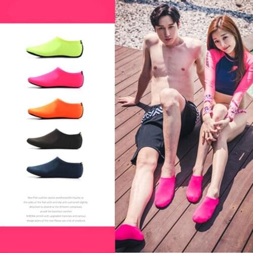 Water Shoes Swimming Shoes Aqua Beach Shoes, Summer Outdoor Seaside Solid Color Sneaker Socks Slippers For Women Men