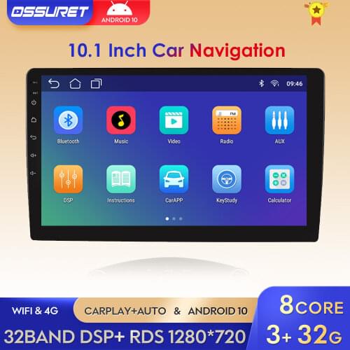 9" / 10.1" Car Multimedia Player Double 2Din Stereo for Android 10 with Wifi bluetooth GPS Nav Radio Player 2G+32G wifi 4G OBD2