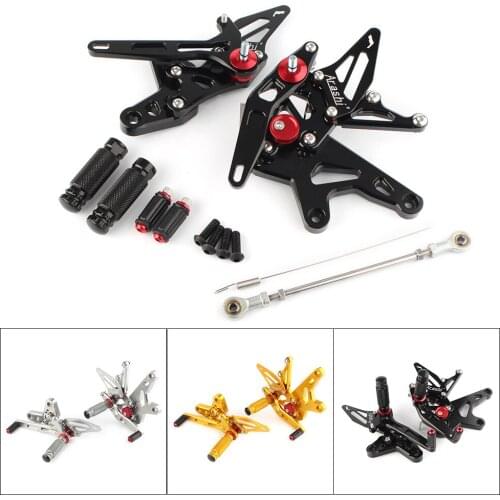 For Kawasaki ZX-R 400 ZXR400 Ninja 2018 CNC Aluminum Adjustable Motorcycle Rearset Footpegs Rear Set foot Pegs Footrest