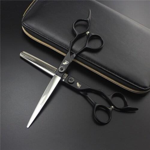 Brand Pet Grooming Scissors Set 7 Inch Professional Japan 440C Dog Shears Hair Cutting Thinning Curved Scissors With Bag
