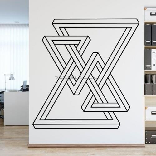 Geometric triangle art sticker fashion home office living room bedroom decoration wallpaper vinyl wall decal sticker decal JH29