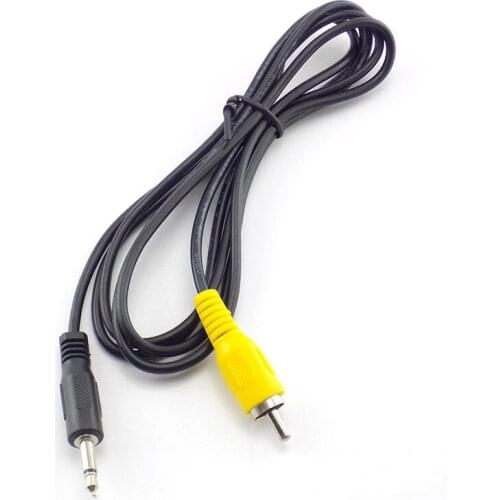 1.5 Meter 3.5 mm 1/8" Mono Plug To Single RCA Male Jack Cable extension cord AV Audio Video Adapter Connector line