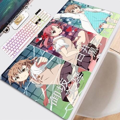 Pad Mause Gamer Gaming For Computer Mouse Pc Accessories Carpet Cabinet Desk Xxl Mausepad On The Table Pad Kawaii Mikoto Misaka