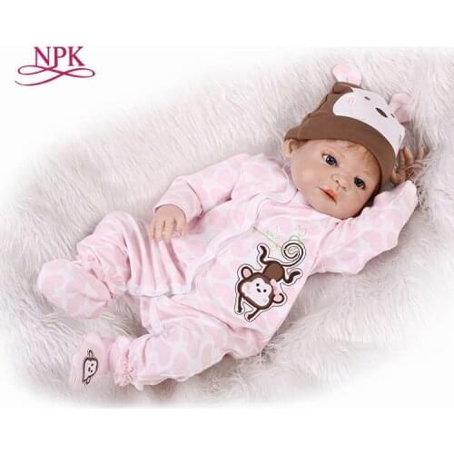 NPK 23 Inch Reborn Baby boy Doll Full Silicone Vinyl Bebes Reborn Realistic Princess Baby Toy Doll For Childrens Day Gifts