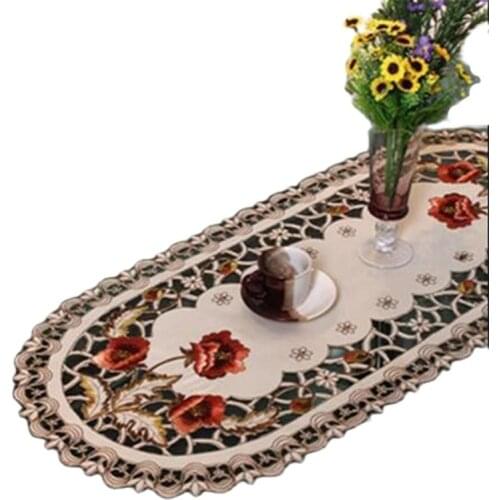 HOT satin Embroidery table place mat pad cloth lace cup wedding dining tea coffee coaster glass placemat mug doily drink kitchen