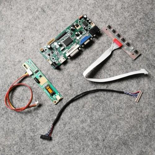 MNT68676 1024*768 VGA DVI DIY kit 20 Pin LVDS display drive board card For UB141X01/UB141X02/UB141X03/UB133X01 screen 1CCFL