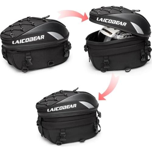 New Motorcycle Rider Backpack Multifunction Motorcycle Back seat bags Waterproof Motorbike Tail Bag Moto Racing Helmet/Rear bag