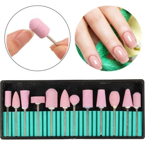 12/30pcs Nail Drill Bits Set Polishing Grinding Head Electric Manicure Machine Pedicure Milling Bits Nail Art Tools Accessories