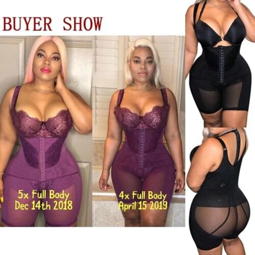 Plus Size Women Full Body Shapewear Underbust Slimming Mid thigh Shaper fajasTummy Control Seamless Postpartum Body Girdle