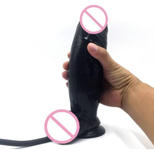 Female Realistic Inflatable Huge Dildo Penis Big Cock Sucker Dick Sex Shop Adult Products With Pressure Pump Sex Toys For Woman
