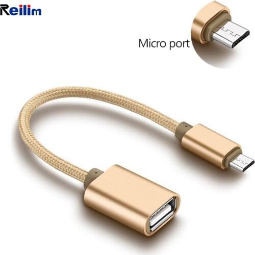 Reilim Micro USB OTG adapter USB 2.0 data Cable Type-A Converter for Samsung Xiaomi LG Honor TCL Htc Huawei Android mobile phone