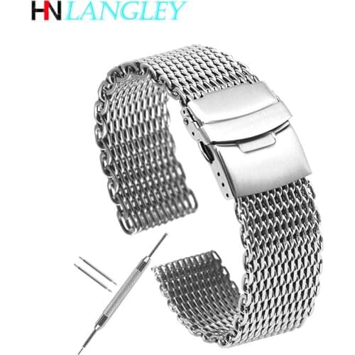 Stainless Steel 18mm 20mm 22mm 24mm Soild Watchband Men Watches Metal Straps Bracelet Clock Replacement Watch Band Luxury