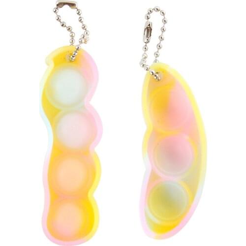 Silicone Decompression Toy Antistress Key Ring Pressing Finger Bubble Music Squeeze Toys Adult Office Stress Relief Toy