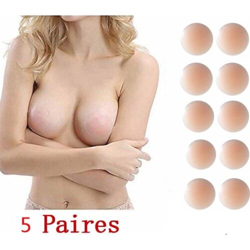 Reusable Women Breast Petals Lift Nipple Cover Invisible Petal Adhesive Strapless Backless Stick on Bra Silicone Nipple Pad