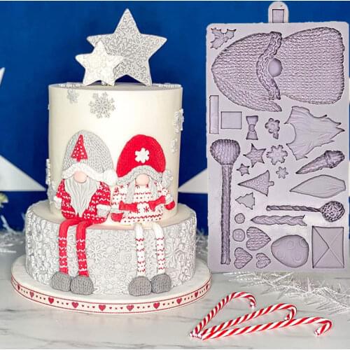 Nordic Gnome Silicone Mold Fondant Mould Cake Decorating Tools Chocolate Gumpaste Molds, Sugarcraft, Kitchen Gadget